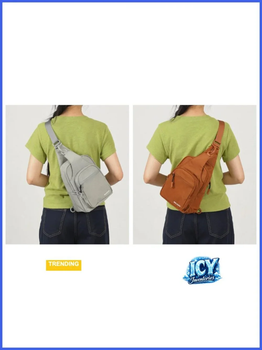 RFID Blocking Anti-Theft Crossbody Sling Bag Women Travel Hands-Free Adjustable